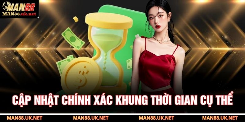 Cập nhật chính xác khung thời gian cụ thể